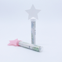 Tube d'emballage de pinceau de maquillage de petit diamètre 19.6mm en plastique PP avec couvercle étoile à cinq branches pour conteneur de stylo cosmétique