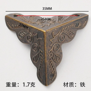 <b>Corner</b> <b>Protector</b> 25mm Zinc Alloy Yellow Bronze Handmade For Wooden Boxes Wine Boxes Bags - Product Image 4