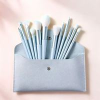 Ensemble de pinceaux de maquillage 12 pièces, poils synthétiques doux, kit de pinceaux cosmétiques professionnels pour poudre, fard à joues, fard à paupières, maquillage complet du visage