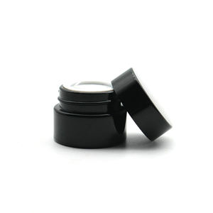 Petit pot en verre noir <span class=keywords><strong>de</strong></span> 5 g, boîte ronde, mini récipient cosmétique noir avec couvercles - Product Image 3
