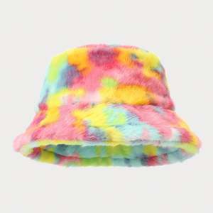 Nuevo Sombrero de Pescador de Felpa con Estampado Tie-Dye para Otoño-Invierno 2025, Cálido, Moderno y Colorido para Mujer - Product Image 6