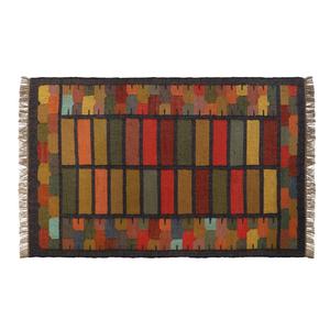 Alfombra de yute de lana Kilim con patrón geométrico, alfombra duradera tejida a mano para sala de estar, dormitorio, comedor, interiores rústicos modernos para el hogar - Product Image 6