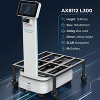 Robot mobile autonome (AMR) de levage AutoXing AX812 L300, charge ultra-lourde 300 kg, SLAM, LiDAR 40 m, pour usine, entrepôt, industrie
