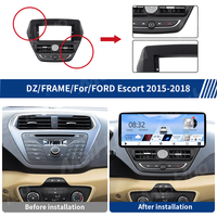 Meihua 12,3 pouces, cadre noir mat et cadre d'autoradio, lecteur DVD Android pour voiture, compatible avec FORD Escort 2015-2018