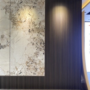 <span class=keywords><strong>Baijax</strong></span>中国製高品質PET光沢石大理石竹炭木製ベニヤ壁パネル室内装飾用 - Product Image 5