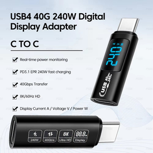 LED hiển thị pd240w usb4.0 40Gbps loại C để C Adapter 8k60hz 3A nhanh chóng sạc cáp cho MacBook Pro ps5 Nintendo chuyển đổi thiên hà - Product Image 2