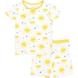 Ensemble de vêtements d'été pour tout-petits unisexe en coton de bambou à manches courtes avec short, respirant, protection solaire - Product Image 1