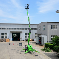 Plateforme élévatrice électrique à flèche de 12 m, design léger, acier haute résistance, capacité de 200 kg, pour travaux de construction en hauteur