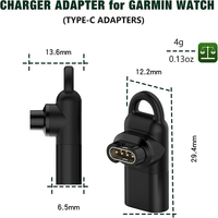 Adaptateur de chargeur USB-C femelle pour montre Garmin, adaptateur de charge Type C pour Instinct 2 3