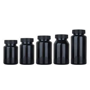 Màu Đen rỗng viên nang nhựa Pill chai thuốc 80ml 100ml 120ml 150ml Pet vitamin Pill Esay mở y học lưu trữ chai - Product Image 3