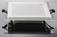 Lampu Panel LED 6W-24W COB Kaca IP44 Dapat Diredupkan Warna Dapat Disesuaikan Sensor PIR