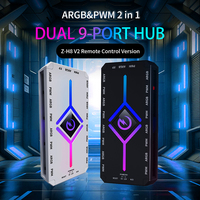 Contrôleur ARGB télécommande sans fil 5V 3 broches Shenguang synchrone PWM 4Pin RGB ordinateur de bureau châssis ventilateur Hub
