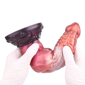 YOCY Dev Yapay Penis Vakumlu Tutucu Büyük Düğümlü Penis Çift Katmanlı Silikon Anal Plug Gerçekçi Ejderha Yapay Penis Erkek/Kadın/Yetişkinler İçin Seks Oyuncağı - Product Image 4