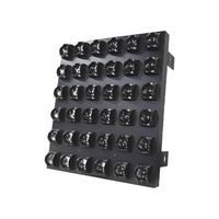 36 Panneaux LED RGBW 4-en-1 Matrice de Faisceaux Carrés pour Scène, en Aluminium, CRI80, DMX512, Contrôle Vocal Automatique, Barre Lumineuse Colorée à Faisceaux