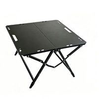 Table carrée tactique IGT pour l'extérieur, ouverture rapide, réglage de la hauteur sur cinq niveaux, portable, pliable, légère, pour le camping et les pique-niques