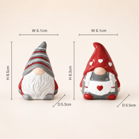 Ensemble salière et poivrière en céramique, design nordique, thème Noël, figurine de gnome décorative, antibactérien et résistant à l'humidité