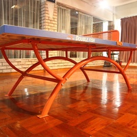 Table de ping-pong pliable de conception double poisson standard d'extérieur, véritable SMC, imperméable, résistante au soleil, pour un usage domestique 318B