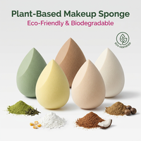 Éponge de maquillage lavable super douce à base de plantes, écologique, sans latex, éponge de beauté bio, mélangeur cosmétique, houppette pour fond de teint