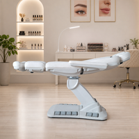 Lit de massage électrique à 4 moteurs, commande par pédale rotative à 360 degrés, hauteur réglable, salon et spa, tatouage, microblading