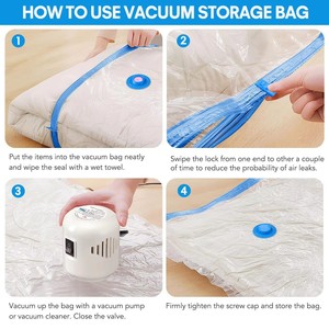 Bolsa de Almacenamiento de Ropa Transparente Grande N-Classic con Bomba <span class=keywords><strong>para</strong></span> Viajes y Compresión <span class=keywords><strong>al</strong></span> Vacío <span class=keywords><strong>para</strong></span> el Hogar - Product Image 4