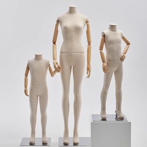 Manichini in Legno per Vetrine di <span class=keywords><strong>Negozi</strong></span> di <span class=keywords><strong>Abbigliamento</strong></span> Genitore-Figlio, Modelli Femminili e Maschili a Corpo Intero - Product Image 3