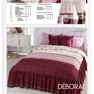 Set Copripiumino Debora Queen Size, Stile Principessa con Volant Floreali, Set da Letto in 3 Pezzi per Uso Domestico, Adatto a Tutte le Stagioni - Product Image 3