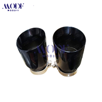 Embout d'échappement universel pour voiture en acier inoxydable 304 de 90 mm, couvre-tuyau d'échappement, pièces de décoration automobile