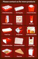 Carton d'Emballage Personnalisé pour Poulet Frit, Boîte en Papier Qualité Alimentaire pour Plats à Emporter, Hot-dog Coréen, Burger Français et Fast Food