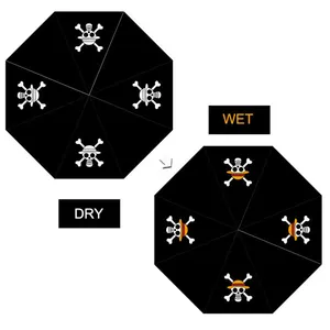 热卖漂亮3折变色雨伞