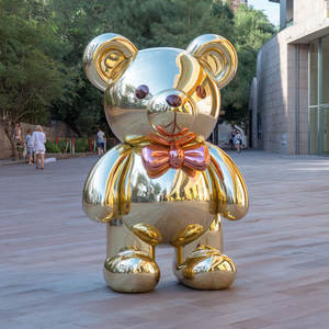 インフレータブルミラーベア巨大金属光沢バルーンPVCフローティングスフィアイベントパーティーデコレーションウェディング小道具カスタム卸売 - Product Image 2