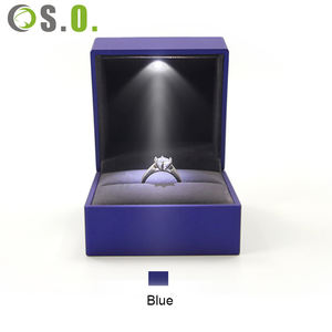 High End Luxury LED Light Jewelry Box High Gloss Paint Finish Custom Color for <b>Ring</b> Bracelet Necklace Premium Packaging - Product Image 3