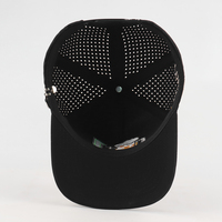 Casquettes personnalisées de haute qualité à 5 panneaux avec trous découpés au laser, chapeau de performance sportive, casquette de baseball résistante à l'eau pour hommes