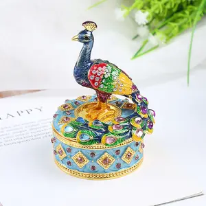 Peacock shape jewelry collection storage box in stock gift boxes for jewelry