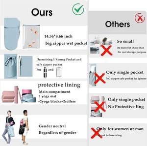 Women's Long Tote Bag Multi-Functional Polyester <b>Yoga</b> <b>Mat</b> Carrier with Water Bottle Pocket Fashion Exercise Storage Holder Bag - Product Image 4