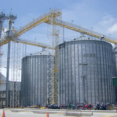 Silo à grains de stockage de blé de maïs 10000ton en acier prix de revient