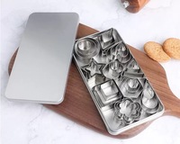Hete Aanbieding Roestvrijstalen Mini Koekjesvormpjes Hartvormig Vijfpuntige Ster Waterdruppel Koekjes Cake Fondant Fruit Snijgereedschap