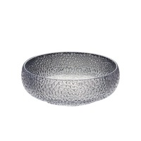 Lot de 3 bols à dessert en verre transparent style chinois moderne pour salon, vaisselle de luxe légère, bols à fruits en verre martelé pour la maison