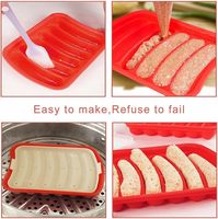 6-fach Silikonform für hausgemachte Hamburger und Hot Dogs – DIY Silikon-Wurstform für Kinder zum Füttern