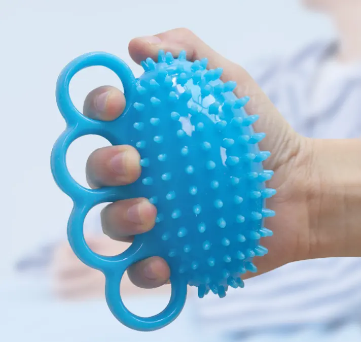 Factory Wholesale Massage Hedgehog Ball Four Fingers 3D Dots Design Hand Grip