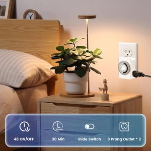Minuteries mécaniques d'intérieur pour prises électriques avec double <span class=keywords><strong>prise</strong></span> de courant Minuteries mécaniques à brancher 24 heures par jour - Product Image 4