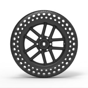 Roue de fauteuil roulant électrique de 10 pouces, robuste, 10x1.5, pneu solide sans air en TPE, fabriquée par Nedong, fabricant professionnel de pneus. - Product Image 1