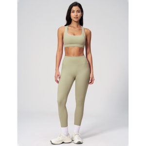 Womens Workout <b>Set</b> Two Piece Racerback Sports Bra Matching High Waist Leggings Yoga Gym Pilates Outfit Spandex Polyester - Product Image 2