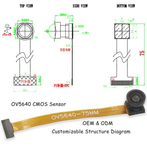OEM 5MP OV5640 OV2640 24 Pin MIPI DVP <span class=keywords><strong>Esp32</strong></span> Módulo de Cámara 2K Cmos Sensor Mini módulo de cámara - Product Image 2