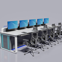 Console de travail pour opérateur de centre de contrôle de sécurité CCTV 911, mobilier de bureau design