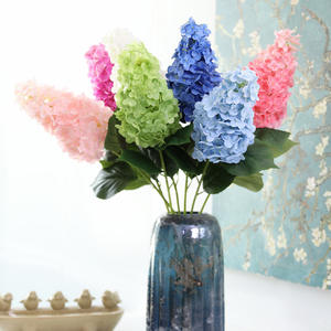 Flores Artificiales de Hortensia Hechas a Mano de Alta Calidad para Decoración de Bodas, Decoración del Hogar, Artículos para Fiestas, Flores de PVC para <span class=keywords><strong>Casa</strong></span> - Product Image 1