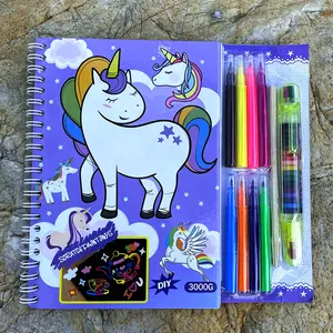 Custom Printing Childrens' Sketchbook Coloring Scratch Book Sketchbook Colouring Books