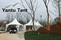 Carpa Pagoda de 2x2, 3x3, 4x4, 5x5, 6x6 m para Jardín, Bodas, Exposiciones, Catering al Aire Libre, Eventos Especiales, Alquiler, Estructura de Aluminio Blanca