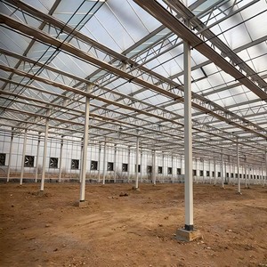 Grande serre agricole multi-chapelles en polycarbonate, galvanisée à chaud, haute résistance, robuste et résistante au vent - Product Image 6