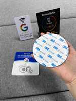 Plaque en acrylique personnalisée NFC pour avis Google et réseaux sociaux, carte de menu, présentoir de carte, carte NFC en acrylique à tapoter