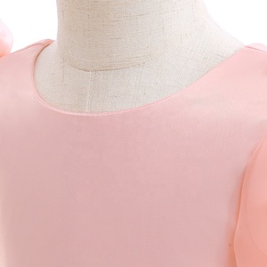 ODM OEM Fashion Children <strong>Puff</strong> Pink Dresses <strong>Baby</strong> Girls Boutique <strong>Costume</strong> Kids Solid Party Dress <strong>Costumes</strong> - Product Image 6